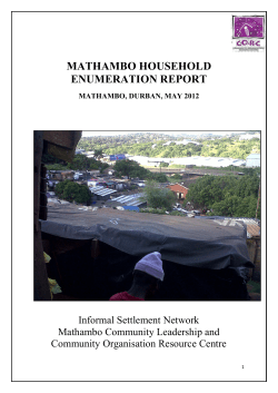 Mathambo Enumeration Report - South African SDI Alliance