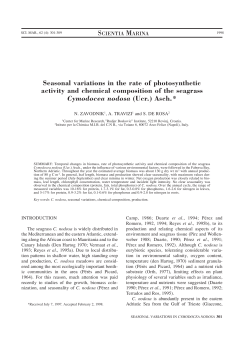 Seasonal variations in the rate of photosynthetic activity - ICM-CSIC
