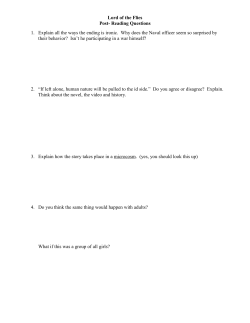 Lord of the Flies Post- Reading Questions 1. Explain all the ways the