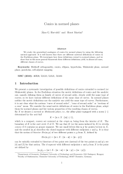 Conics in normed planes