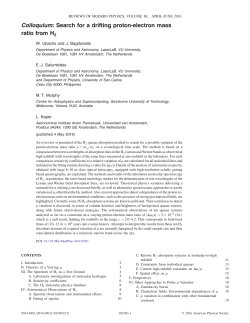Colloquium: Search for a drifting proton