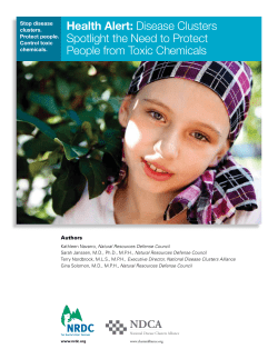 Health Alert: Disease Clusters Spotlight the Need to Protect