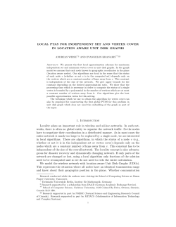 LOCAL PTAS FOR INDEPENDENT SET AND VERTEX COVER IN