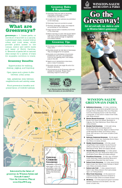 Go the Greenway! - City of Winston