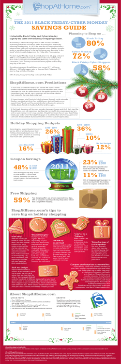 THE 2011 BLACK FRIDAY/CYBER MONDAY