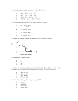 Volume HCl added pH 14 7 0 I II III IV