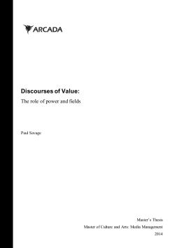 Discourses of Value