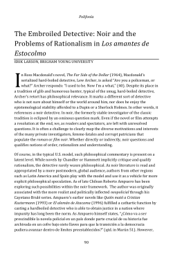 The Embroiled Detective: Noir and the Problems of Rationalism in