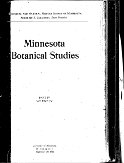 Minnesota &middot;Botanical `Studies - University Digital Conservancy