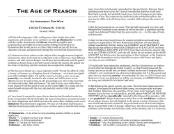 The Age of Reason