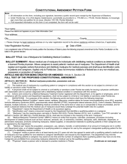 CONSTITUTIONAL AMENDMENT PETITION FORM Your name
