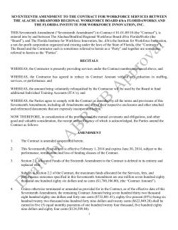 SEVENTEENTH AMENDMENT TO THE CONTRACT FOR