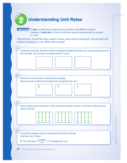 Understanding Unit Rates - Mrs. Shavonne Holloway Burrows