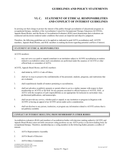 GUIDELINES AND POLICY STATEMENTS