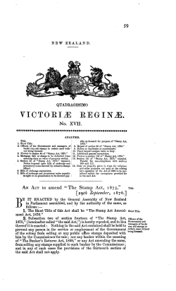40 Victoriae 1876 No 17 Stamp Act Amendment