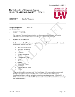 Crafts Workers - University of Wisconsin System