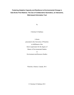 The Use of Collaborative Geo - UWSpace