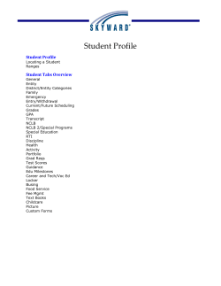 Student Profile - Skyward Support Center