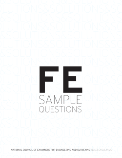 FE Sample Questions Booklet