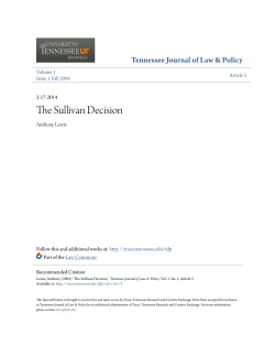 The Sullivan Decision - Trace: Tennessee Research and Creative