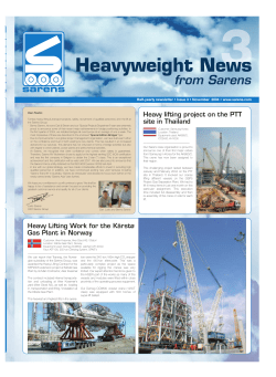 Heavy Lifting Work for the K&aring;rst&oslash; Gas Plant in Norway Heavy lifting