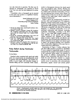 Pulse Deficit during Ventricular Tachycardia