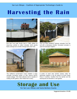 Rainwater Harvesting - Coastal San Luis Resource Conservation