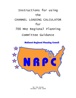 Intructions for using LOADING CALCULATOR Oct 13th