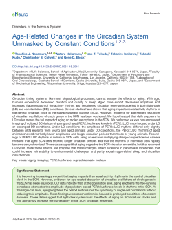 Age-Related Changes in the Circadian System Unmasked by