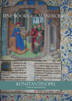 KONSTANTINOPEL FINE BOOKS and manuscripts