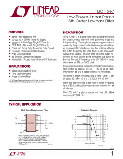 LTC1164-7 - Low Power, Linear Phase 8th Order Lowpass Filter