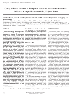 Composition of the mantle lithosphere beneath south