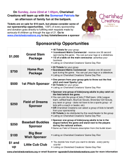CC and Patriots Sponsorship Opps