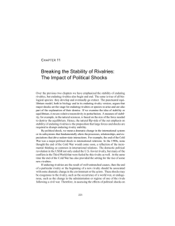 Breaking the Stability of Rivalries: The Impact of Political Shocks