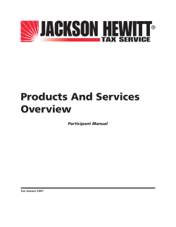 Products And Services Overview - A