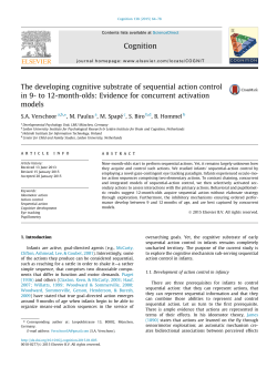 The developing cognitive substrate of sequential action control in 9