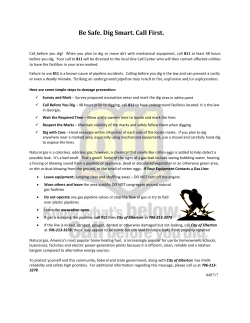 Dig Smart - Elberton Utilities!