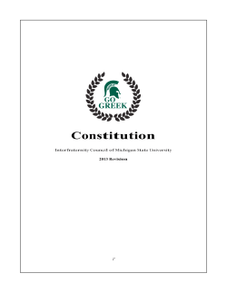 Constitution - Greek Life - Michigan State University