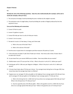 Chapter 9 Review 9.1 Identify the units of the following quantities