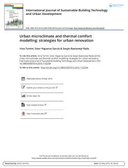 Urban microclimate and thermal comfort modelling: strategies for