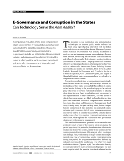 E-Governance and Corruption in the States