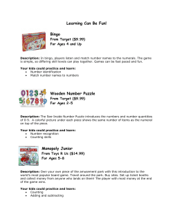 Learning Can Be Fun! Bingo Wooden Number Puzzle Monopoly