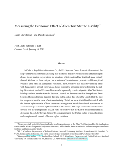 Measuring the Economic Effect of Alien Tort