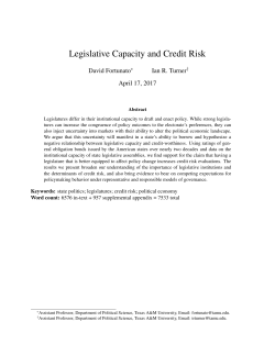 Legislative Capacity and Credit Risk