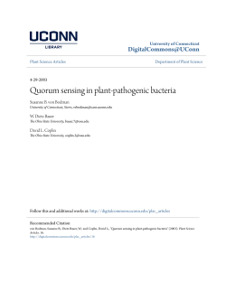 Quorum sensing in plant-pathogenic bacteria