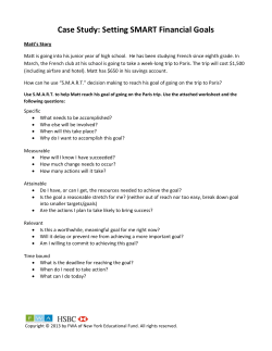 Case Study: Setting SMART Financial Goals