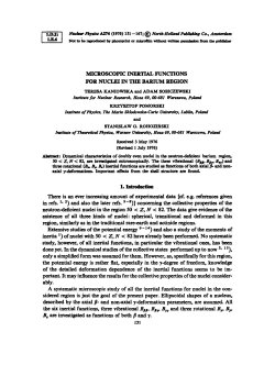 MпCROSCOPIC INEB1YAL FUNCTIONS FOR NUCLEI iIN THE