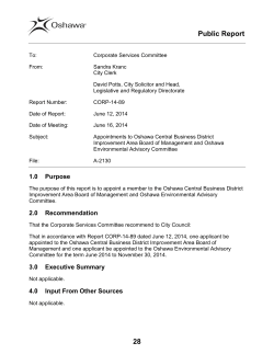 CORP-14-89 - City of Oshawa