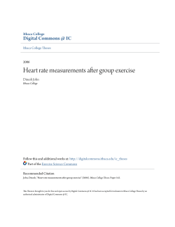 Heart rate measurements after group exercise