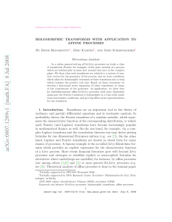 Holomorphic transforms with application to affine